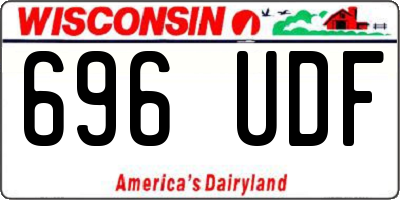 WI license plate 696UDF