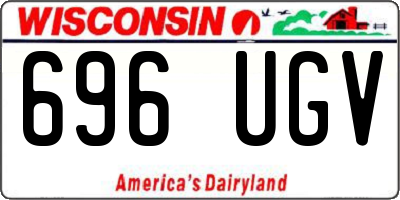 WI license plate 696UGV