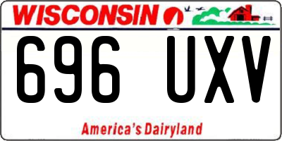 WI license plate 696UXV