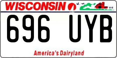 WI license plate 696UYB