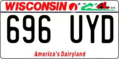 WI license plate 696UYD