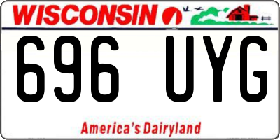 WI license plate 696UYG