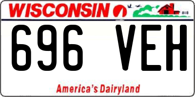 WI license plate 696VEH