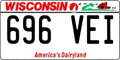 WI license plate 696VEI