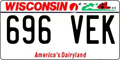 WI license plate 696VEK