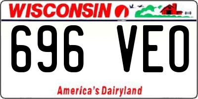 WI license plate 696VEO