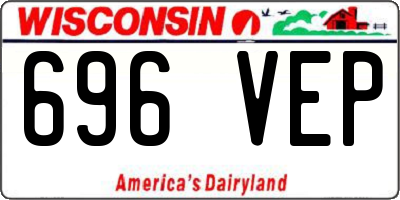 WI license plate 696VEP