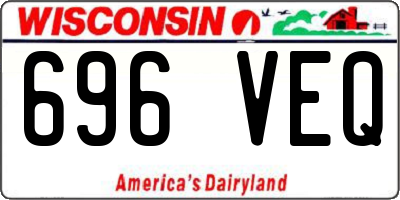 WI license plate 696VEQ