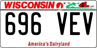 WI license plate 696VEV