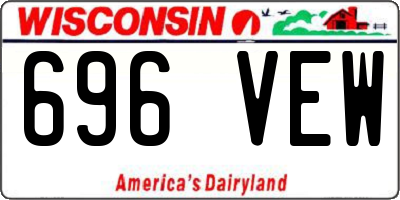 WI license plate 696VEW