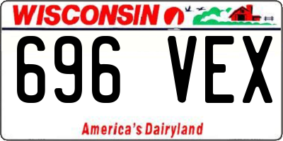 WI license plate 696VEX