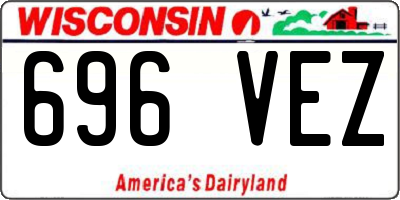 WI license plate 696VEZ
