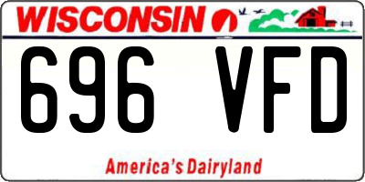WI license plate 696VFD