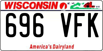 WI license plate 696VFK