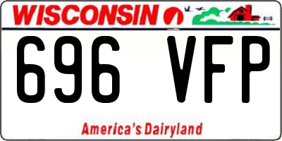 WI license plate 696VFP