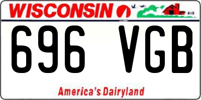 WI license plate 696VGB