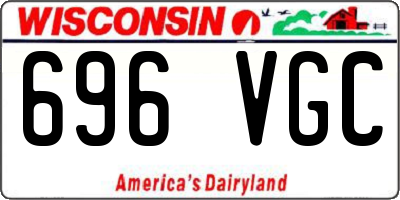 WI license plate 696VGC