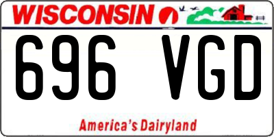 WI license plate 696VGD