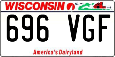 WI license plate 696VGF
