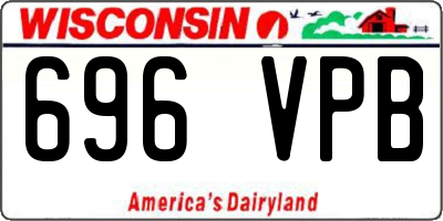 WI license plate 696VPB