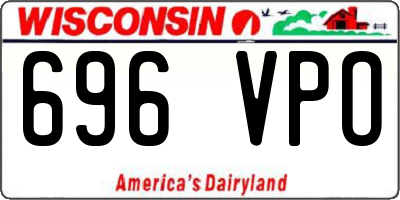 WI license plate 696VPO