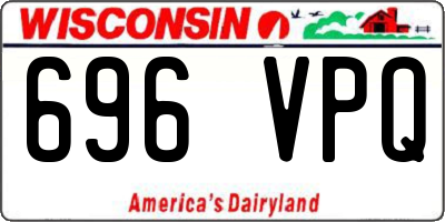 WI license plate 696VPQ