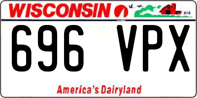 WI license plate 696VPX