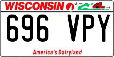 WI license plate 696VPY