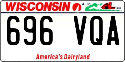 WI license plate 696VQA