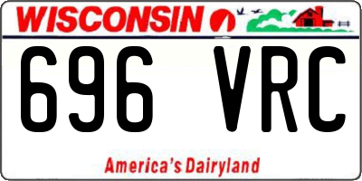 WI license plate 696VRC