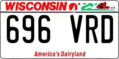 WI license plate 696VRD