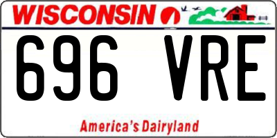 WI license plate 696VRE