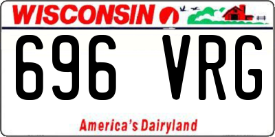 WI license plate 696VRG