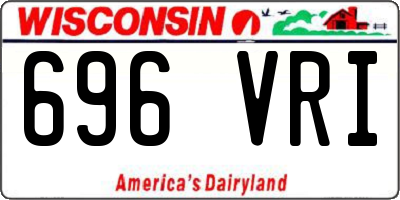 WI license plate 696VRI