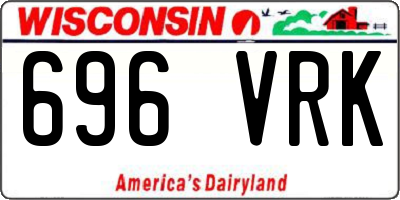 WI license plate 696VRK