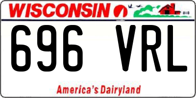 WI license plate 696VRL