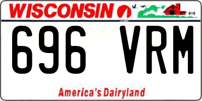 WI license plate 696VRM