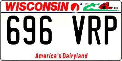 WI license plate 696VRP