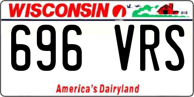 WI license plate 696VRS