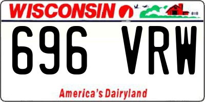 WI license plate 696VRW