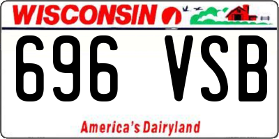 WI license plate 696VSB