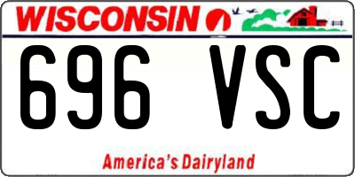 WI license plate 696VSC