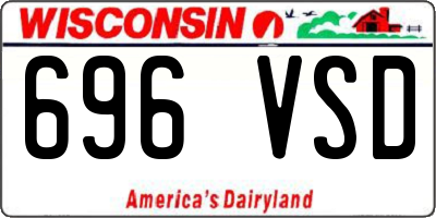 WI license plate 696VSD