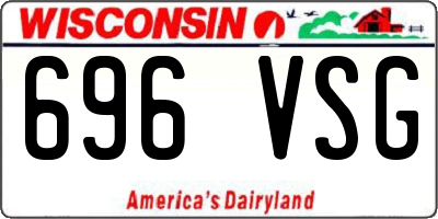 WI license plate 696VSG