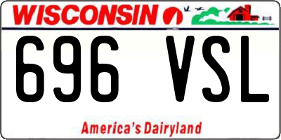 WI license plate 696VSL