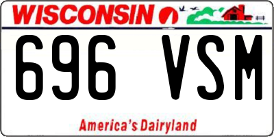 WI license plate 696VSM