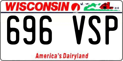 WI license plate 696VSP