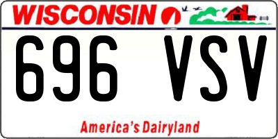 WI license plate 696VSV