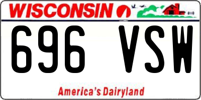 WI license plate 696VSW