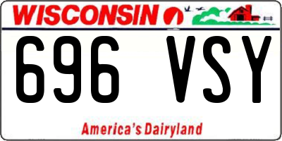 WI license plate 696VSY